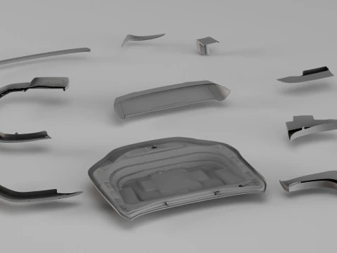 001669 Toyota Body Kit Full High-Resolution 3D Scan 3D Print Model