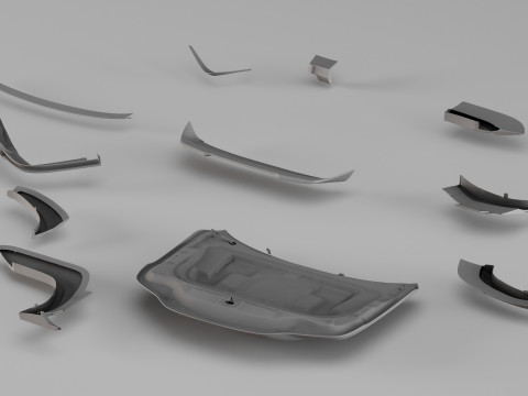 001669 Toyota Body Kit Scansione 3D completa ad alta risoluzione Modello di stampa 3D
