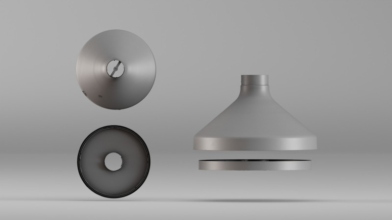 001670 Componentes do cone da lareira Digitalização 3D de alta resolução Modelo de Impressão 3D .c4d .max .obj .3ds .fbx .stl .blend 