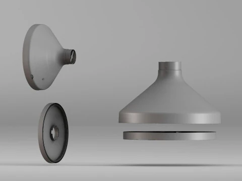 001670 Fireplace Cone Components High-Resolution 3D Scan 3D Print Model