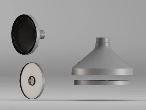 001670 Fireplace Cone Components High-Resolution 3D Scan 3D Print Model