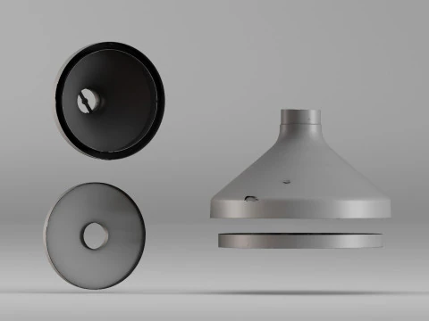 001670 Fireplace Cone Components High-Resolution 3D Scan 3D Print Model