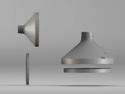 001670 Fireplace Cone Components High-Resolution 3D Scan 3D Print Model