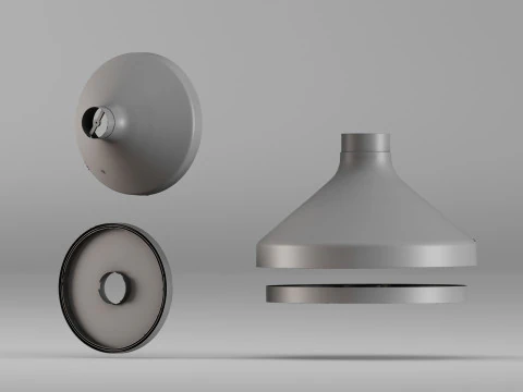 001670 Fireplace Cone Components High-Resolution 3D Scan 3D Print Model