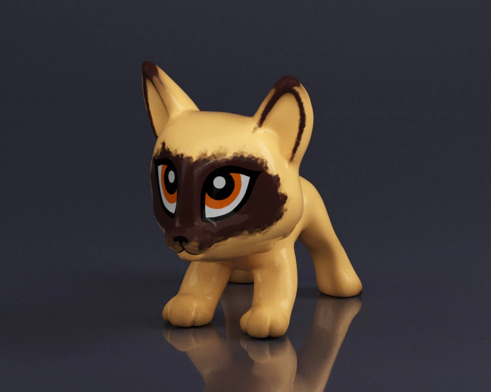 S00067 Stylized Cat Toy 3D Model .c4d .max .obj .3ds .fbx .stl .blend