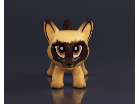 S00067 风格猫玩具 3D 模型