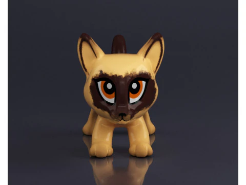 S00067 Stylized Cat Toy 3D Model