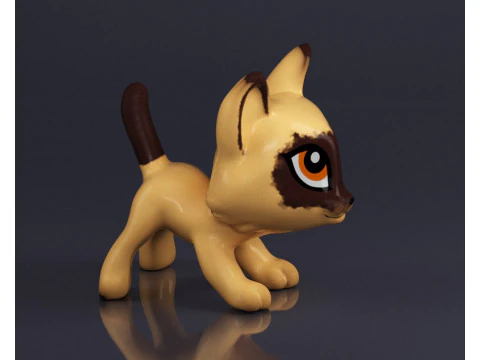 S00067 Stylized Cat Toy 3D Model