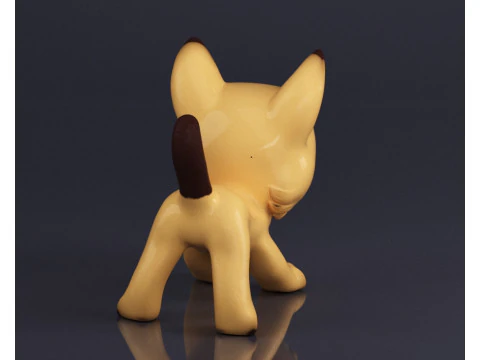 S00067 Stylized Cat Toy 3D Model
