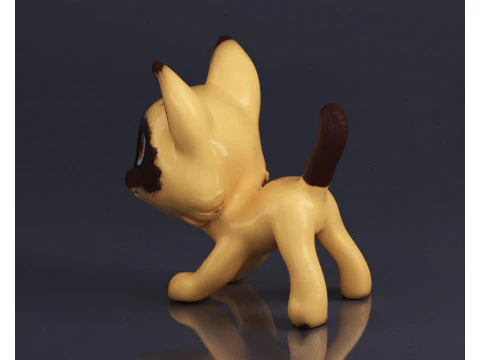 S00067 Stylized Cat Toy 3D Model