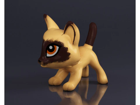S00067 Stylized Cat Toy 3D Model