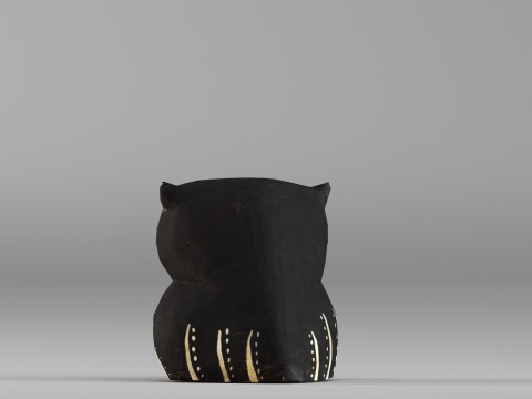 S00075 様式化されたフクロウの置物 3Dモデル