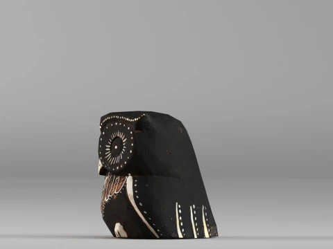 S00075 Stylized Owl Figurine 3D Model