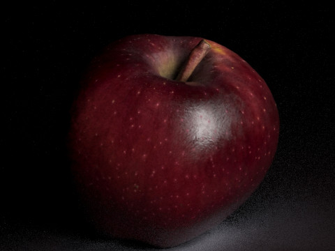 S00035 逼真红苹果模型 3D 模型