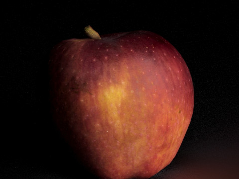 Modelo realista de maçã vermelha S00035 Modelo 3D