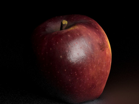 Modelo realista de maçã vermelha S00035 Modelo 3D