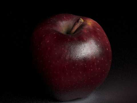 Modelo realista de maçã vermelha S00035 Modelo 3D