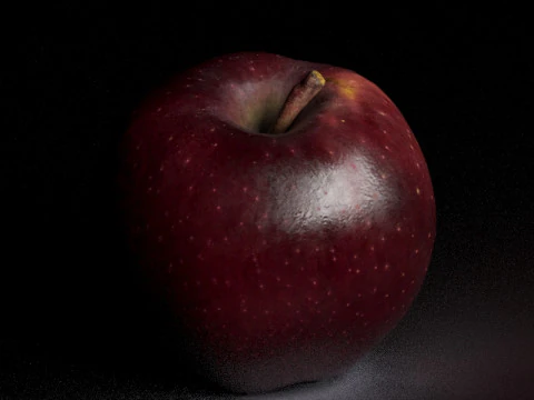 S00035 Realistic Red Apple Model 3D Model