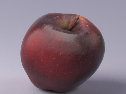 Modelo realista de maçã vermelha S00035 Modelo 3D