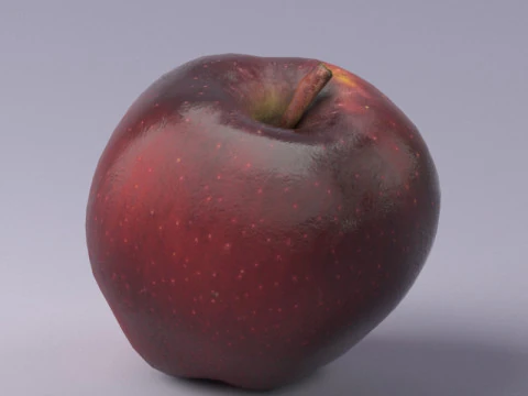 S00035 Realistic Red Apple Model 3D Model