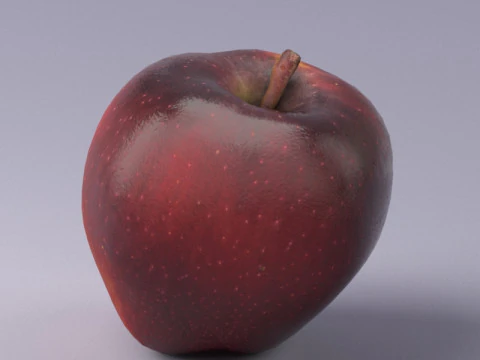 S00035 Realistic Red Apple Model 3D Model
