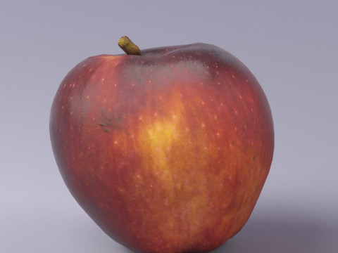 Modelo realista de maçã vermelha S00035 Modelo 3D