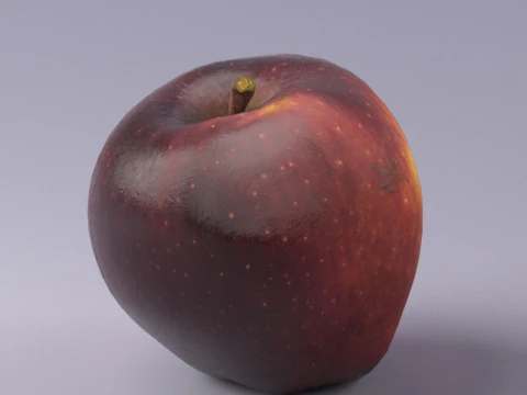 S00035 Realistic Red Apple Model 3D Model