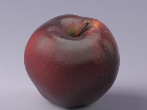 S00035 Realistic Red Apple Model 3D Model