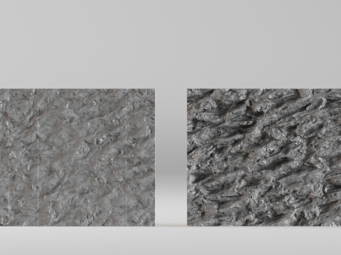 001672 Dubai Stone Wall 3D Print Model