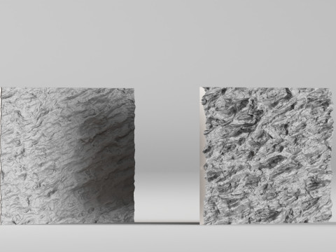 001672 ドバイ ストーン ウォール 3Dプリントモデル