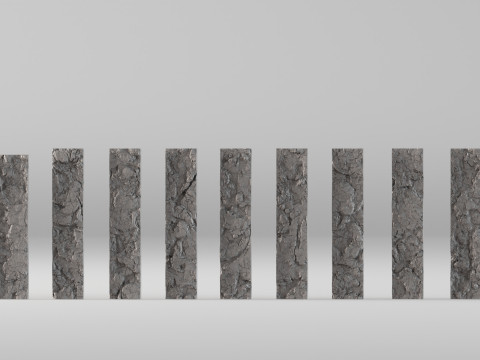 001674 11 пластин Nikolino. Рельєфні панелі на основі сканування 3D Принт Модель