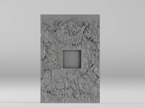 001675 Concrete Wall Panel with Niche 3D Print Model