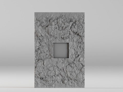 001675 Concrete Wall Panel with Niche 3D Print Model
