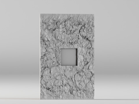 001675 Concrete Wall Panel with Niche 3D Print Model