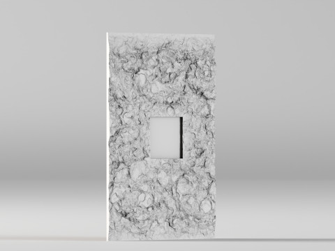 001675 Concrete Wall Panel with Niche 3D Print Model