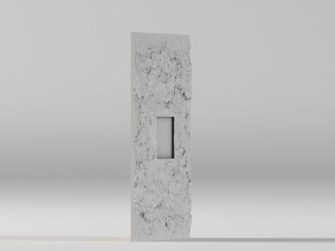 001675 Concrete Wall Panel with Niche 3D Print Model