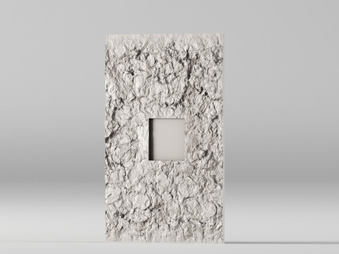 001675 Concrete Wall Panel with Niche 3D Print Model