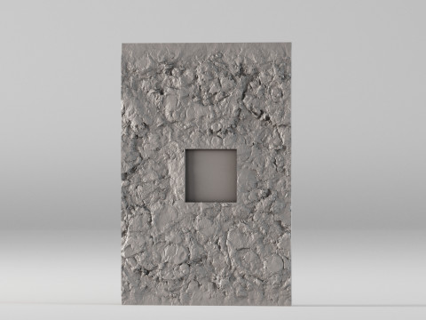 001675 Concrete Wall Panel with Niche 3D Print Model