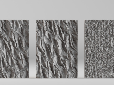 001676 3 कंक्रीट दीवार पैनल 3D प्रिंट मॉडल