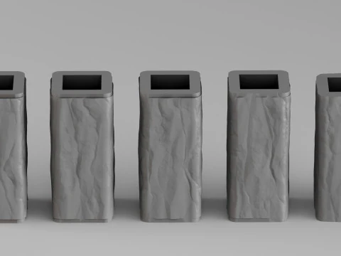 001678 Bases de suporte de mesa modulares Rosa Rossa Modelo de Impressão 3D