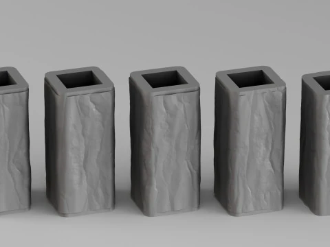 001678 Rosa Rossa Modular Table Support Bases 3D Print Model