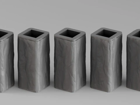 001678 Rosa Rossa Modular Table Support Bases 3D Print Model
