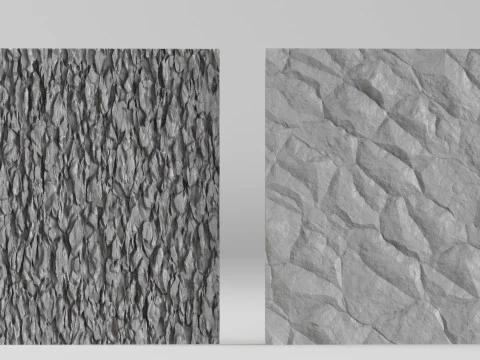 001679 Pain&eacute;is de parede de pedra para impress&atilde;o 3D Modelo de Impressão 3D