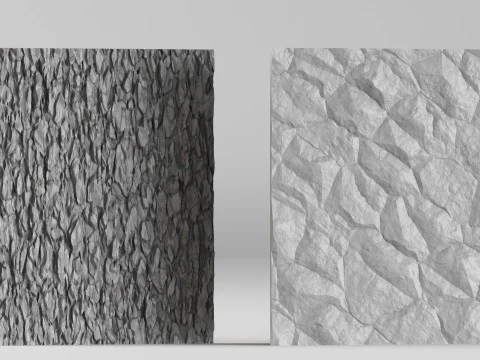 001679 Pain&eacute;is de parede de pedra para impress&atilde;o 3D Modelo de Impressão 3D