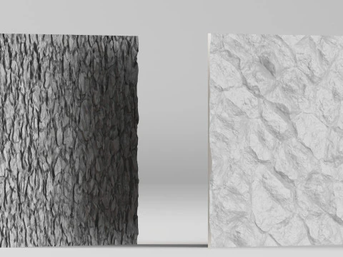 001679 Pain&eacute;is de parede de pedra para impress&atilde;o 3D Modelo de Impressão 3D