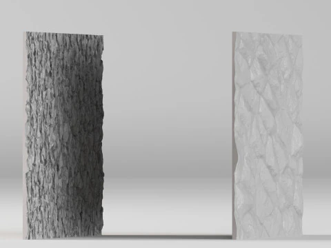 001679 Pain&eacute;is de parede de pedra para impress&atilde;o 3D Modelo de Impressão 3D