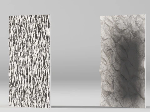 001679 Pain&eacute;is de parede de pedra para impress&atilde;o 3D Modelo de Impressão 3D