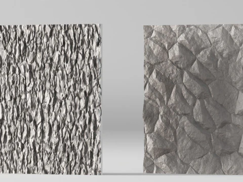 001679 Pain&eacute;is de parede de pedra para impress&atilde;o 3D Modelo de Impressão 3D