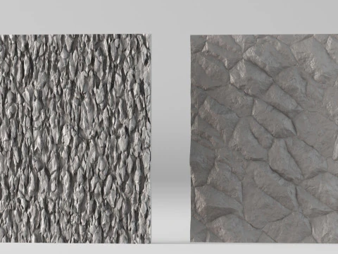 001679 Pain&eacute;is de parede de pedra para impress&atilde;o 3D Modelo de Impressão 3D