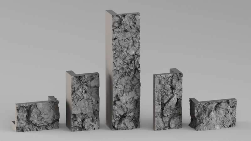 001680 फायरप्लेस स्टोन शेल्फ उच्च-रिज़ॉल्यूशन 3डी स्कैन 3D प्रिंट मॉडल .c4d .max .obj .3ds .fbx .stl .blend